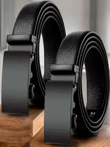 Provogue Men Pack Of 2 Textured PU Casual Belt