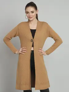 Chemistry Self Design Woollen Longline Open Front Shrug