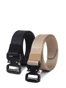 Provogue Men Pack Of 2 Textured Slider Buckle Belt