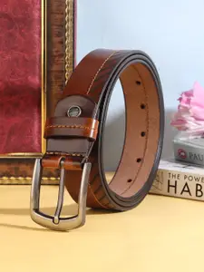 Provogue Men Textured Leather Formal Belt