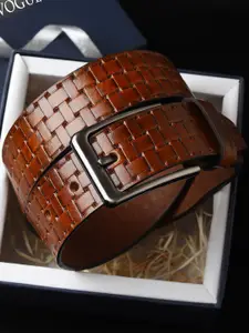 Provogue Men Textured Leather Belt