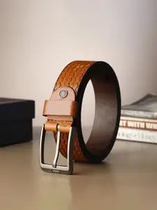 Provogue Men Textured Leather Belt