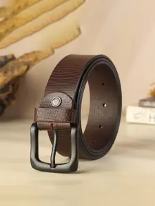 Provogue Men Textured Leather Belt