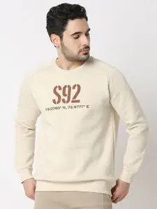 SPYKAR Men Alphanumeric Printed Cotton Sweatshirt