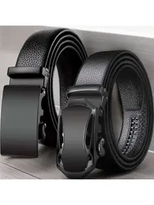 Provogue Men Pack of 2 Textured Formal Belts