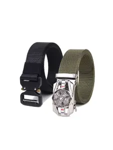 Provogue Men Striped Pack Of 2 Belt