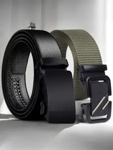 Provogue Men Pack Of 2 Textured Formal Belt