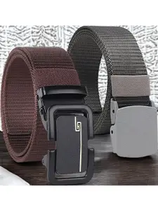 Metronaut Men Pack of 2 Textured Belt
