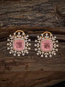Kushal's Fashion Jewellery Gold-Embellished Bridal Spherical Shaped Zircon Studs