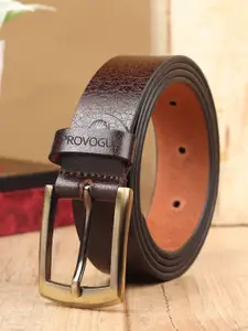Provogue Men Textured Leather Formal Belt
