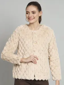 Chemistry Self Design Woollen Crop Shrug