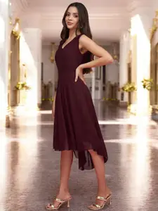 Miss Chase Georgette Fit & Flare Dress