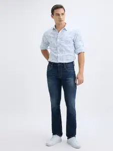 Pepe Jeans Men Spread Collar Abstract Printed Cotton Casual Shirt