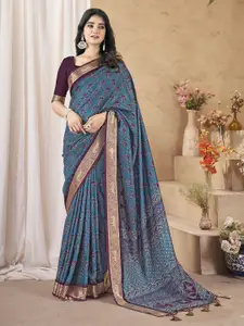 Rekha Maniyar Floral Printed Pure Silk Saree