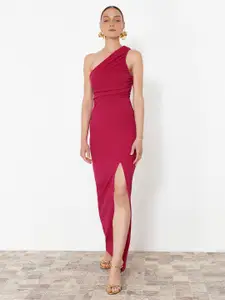 Trendyol Women One Shoulder Slit Detail Maxi Dress