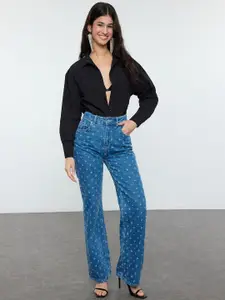 Trendyol Women High-Rise Low Distress Jeans