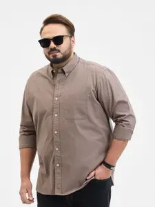 Snitch Men Button-Down Collar Solid Casual Shirt