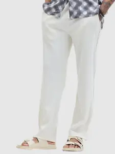 Snitch Men Smart Slim Fit Trousers