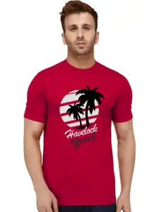 London Hills Men Graphic Printed Round Neck Cotton Slim Fit T-shirt