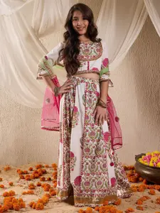 pspeaches Girls Ready to Wear Lehenga & Blouse With Dupatta