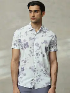 Mufti Men Slim Fit Spread Collar Floral Printed Cotton Casual Shirt