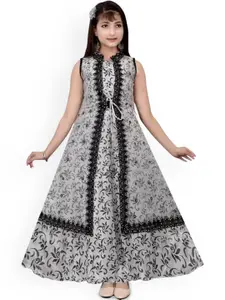 Doll Fashion Girls Printed Maxi Ethnic Dress