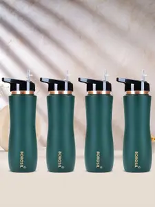 BOROSIL Green & Black 4 Pieces Copper Water Bottle 750ml Each
