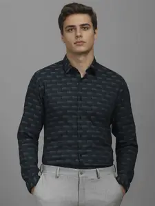 Louis Philippe Sport Men Super Slim Fit Geometric Printed Casual Shirt