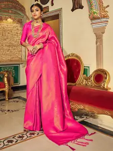 DEVATITHI Woven Design Zari Silk Blend Saree