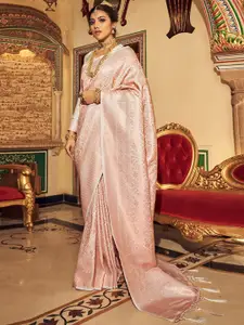 DEVATITHI Woven Design Zari Silk Blend Saree