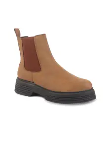 FAUSTO Women Height Enhancer Flatform-Heeled Chelsea Boots