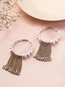 Priyaasi Gold Plated Contemporary Drop Earrings