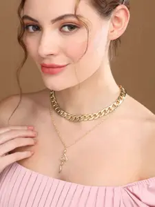 Priyaasi Gold-Plated Layered Minimal Necklace