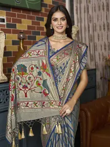 Rekha Maniyar Woven Design Zari Brasso Saree