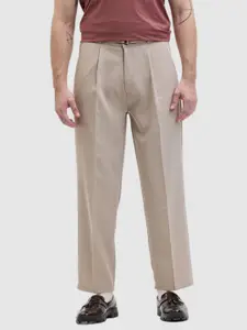 Snitch Men Relaxed Loose Fit Pleated Trousers