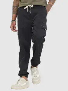 Snitch Men Smart Slim Fit Cargos Trousers