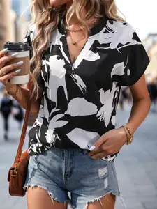 DressBerry Tropical Print Casual Shirt