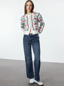 Trendyol Women Floral Printed Cardigan Sweaters