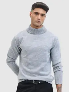 Snitch Men Printed Turtle Neck Pullover