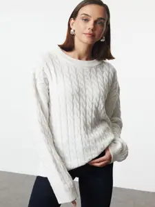 Trendyol Women Self Design Pullover Sweater