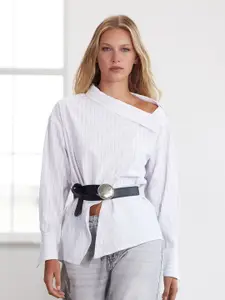 Trendyol Women Opaque Striped Casual Shirt