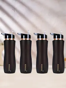 BOROSIL Brown & Gold-Toned 4 Pieces Copper Sipper Water Bottle 750ml Each