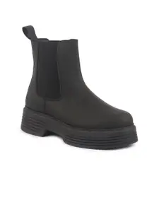 FAUSTO Women Platform Chelsea Boots