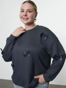 Trendyol Women Round Neck Plus Size Sweatshirt