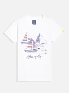Allen Solly Junior Boys Graphic Printed Round Neck Cotton T-shirt