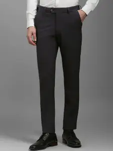 Louis Philippe Men Checked Slim Fit Trousers