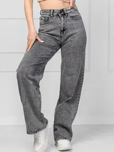 RIVI Women Jean Straight Fit High-Rise Stretchable Jeans