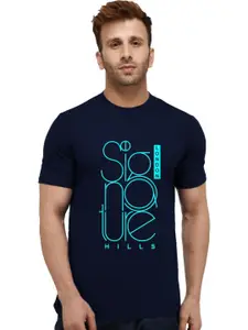 London Hills Men Typography Printed Round Neck Cotton T-shirt