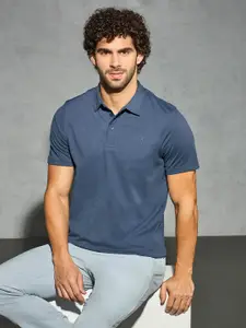 Technosport Solid Men Polo Collar Antimicrobial Slim Fit Sport T-shirt