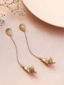Priyaasi Gold Plated Contemporary Drop Earrings